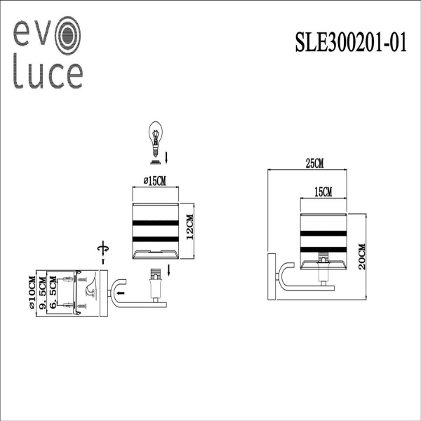 Бра Evoluce Almese SLE300201-01 Бра Evoluce Almese SLE300201-01