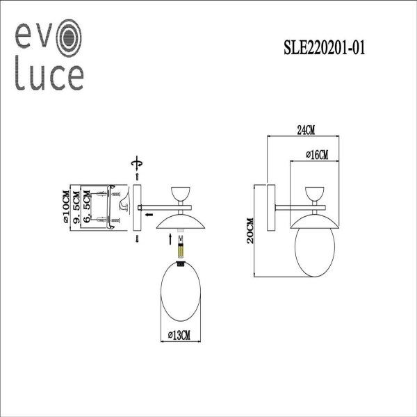 Бра Evoluce Genova SLE220201-01 Бра Evoluce Genova SLE220201-01