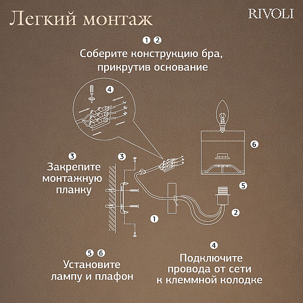 Бра Rivoli Rosalia 3330-401 Б0071301