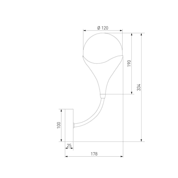Бра Eurosvet Calyx 60168/1 латунь Бра Eurosvet Calyx 60168/1 латунь