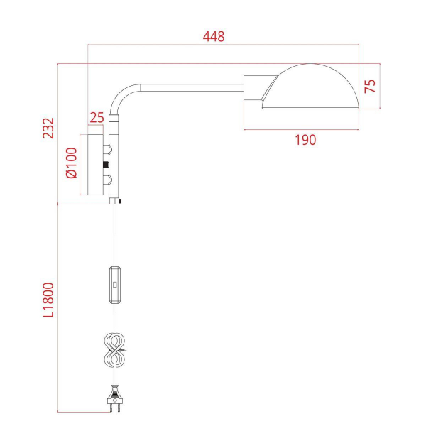 Бра Arte Lamp Zetta A7055AP-1BK Бра Arte Lamp Zetta A7055AP-1BK