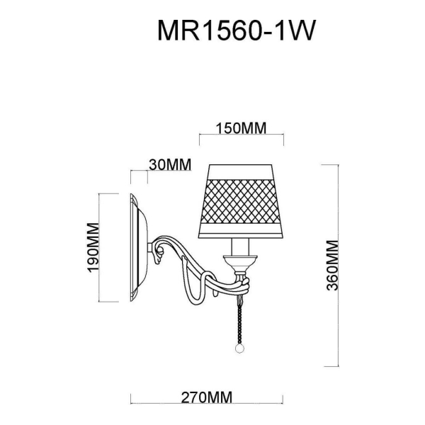 Бра MyFar Dana MR1560-1W Бра MyFar Dana MR1560-1W