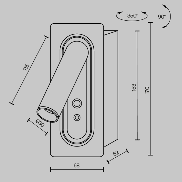Бра Maytoni MOD495WL-L3B3K