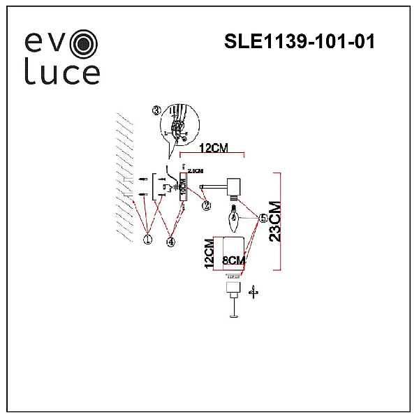 Бра Evoluce Gessi SLE1139-101-01