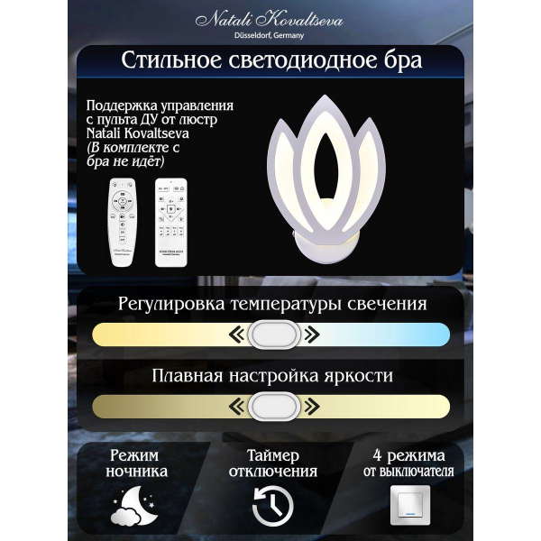 Бра Natali Kovaltseva Led Lamps 81124/1W Бра Natali Kovaltseva Led Lamps 81124/1W