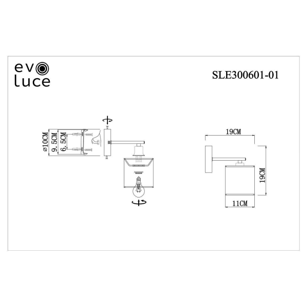 Бра Evoluce Essenza SLE300601-01 Бра Evoluce Essenza SLE300601-01