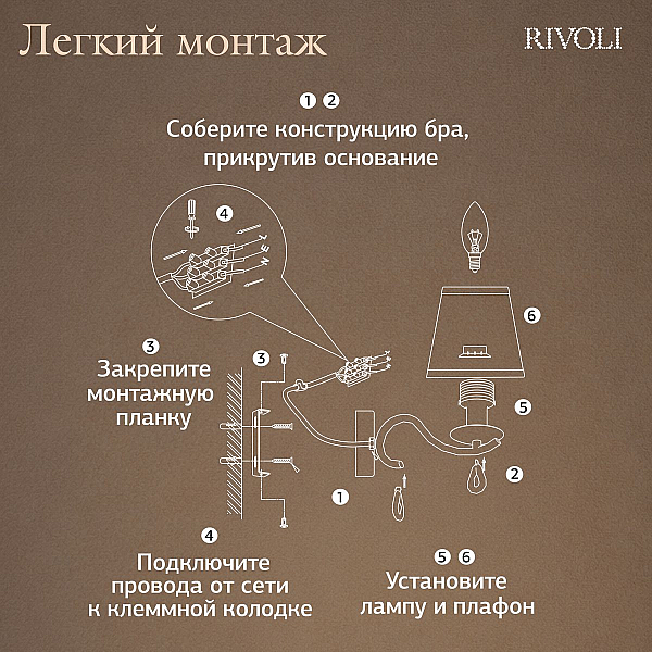 Бра Rivoli Klavdia 2098-401 Б0071280