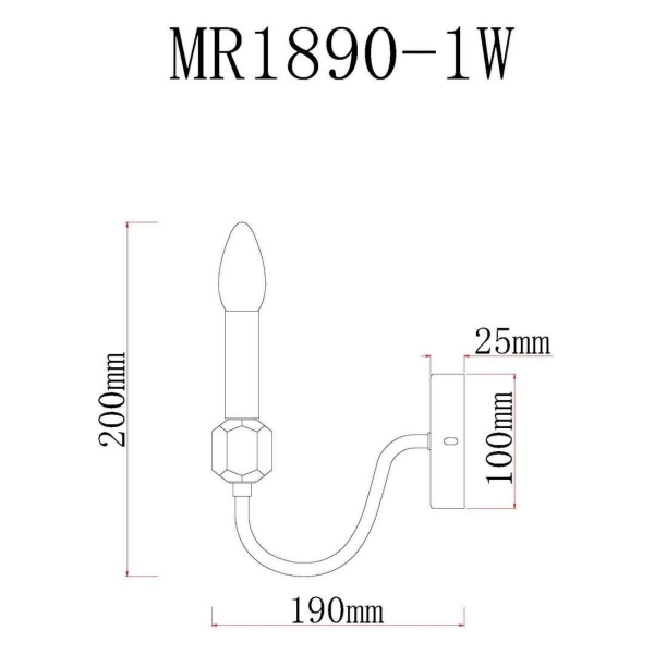 Бра MyFar Lena MR1890-1W Бра MyFar Lena MR1890-1W
