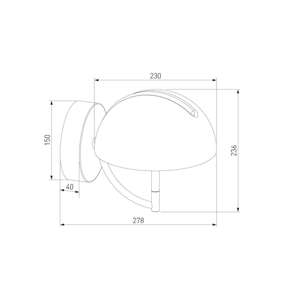 Бра Eurosvet Emisfero 50083/1 LED золото Бра Eurosvet Emisfero 50083/1 LED золото