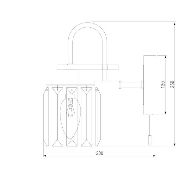 Бра Eurosvet Tenia 70090/1 черный Бра Eurosvet Tenia 70090/1 черный