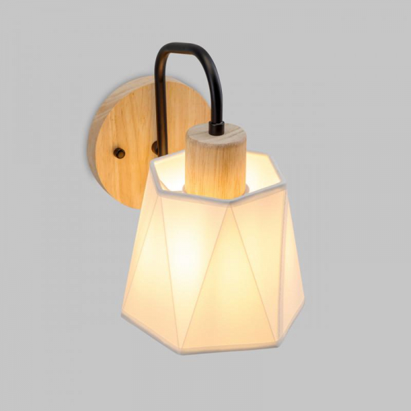 Бра IMEX MD.5714-1-W-BK+WOOD Бра IMEX MD.5714-1-W-BK+WOOD