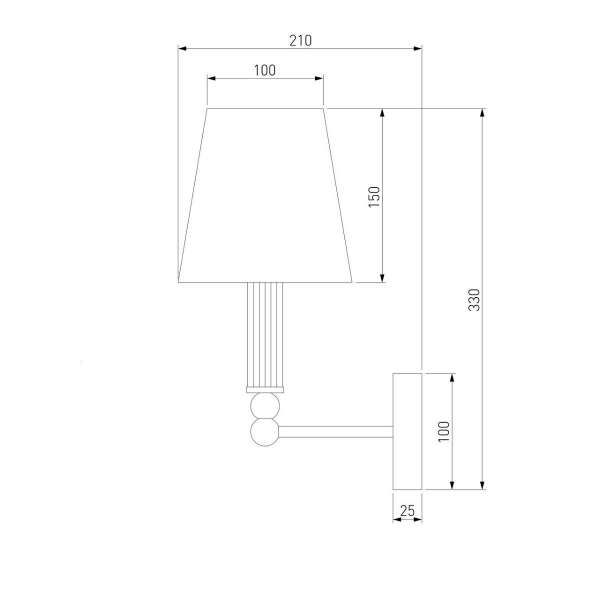 Бра Eurosvet Conso 60145/1 латунь Бра Eurosvet Conso 60145/1 латунь