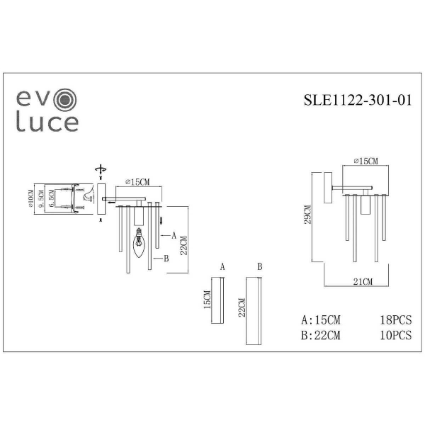Бра Evoluce Lynden SLE1122-301-01 Бра Evoluce Lynden SLE1122-301-01