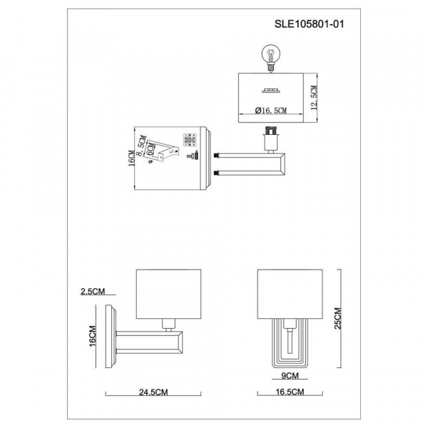 Бра Evoluce Danae SLE105801-01 Бра Evoluce Danae SLE105801-01