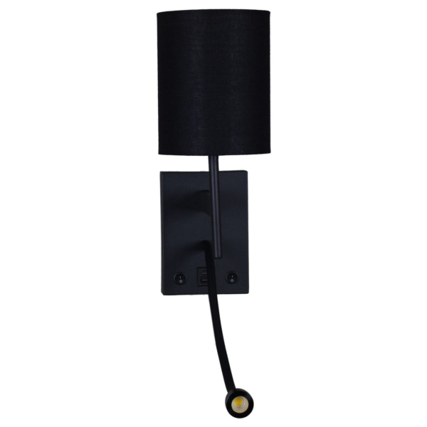 Бра Reluce 86210-9.2-001KT LED3W+E14 BK Бра Reluce 86210-9.2-001KT LED3W+E14 BK
