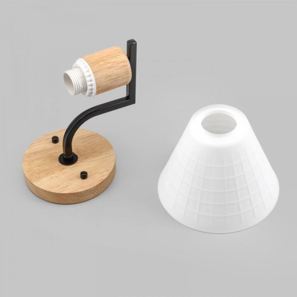 Бра IMEX MD.5716-1-W-BK+WOOD Бра IMEX MD.5716-1-W-BK+WOOD