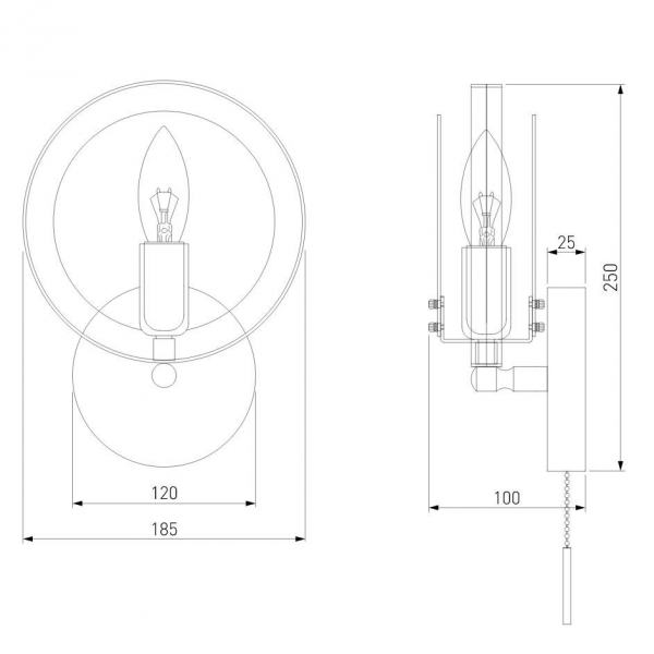 Бра Eurosvet Gallo 70121/1 черный Бра Eurosvet Gallo 70121/1 черный