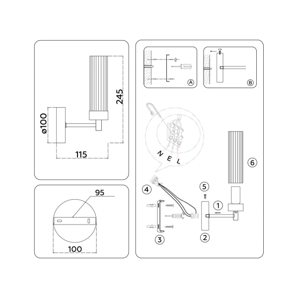 Бра Ambrella Light High Light Modern LH55154