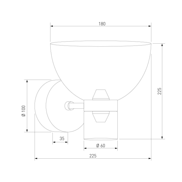 Настенный светодиодный светильник Eurosvet Vial 202053 LED латунь a072059