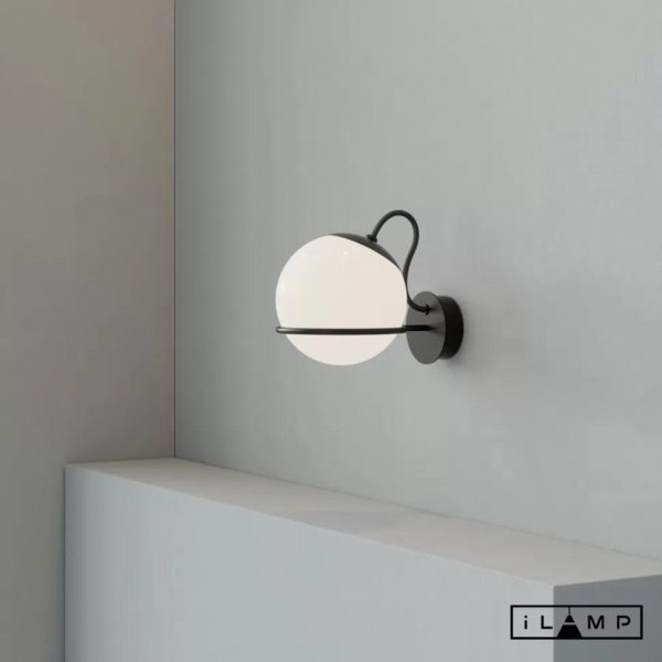 Бра iLamp Globe 10346W/1 BK-WH Бра iLamp Globe 10346W/1 BK-WH