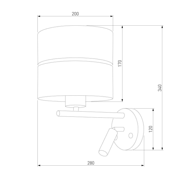 Бра TK Lighting 2579 Hilton Black Gold Бра TK Lighting 2579 Hilton Black Gold
