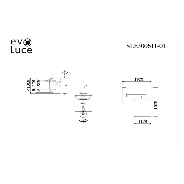 Бра Evoluce Essenza SLE300611-01 Бра Evoluce Essenza SLE300611-01