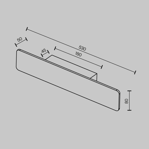 Бра Maytoni Technical C81WL-18W3K-B
