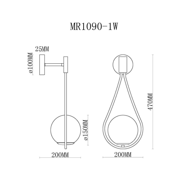 Бра MyFar Florenz MR1090-1W Бра MyFar Florenz MR1090-1W