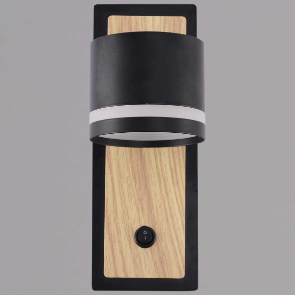 Бра Reluce 22540-0.2-01 BK+WOOD