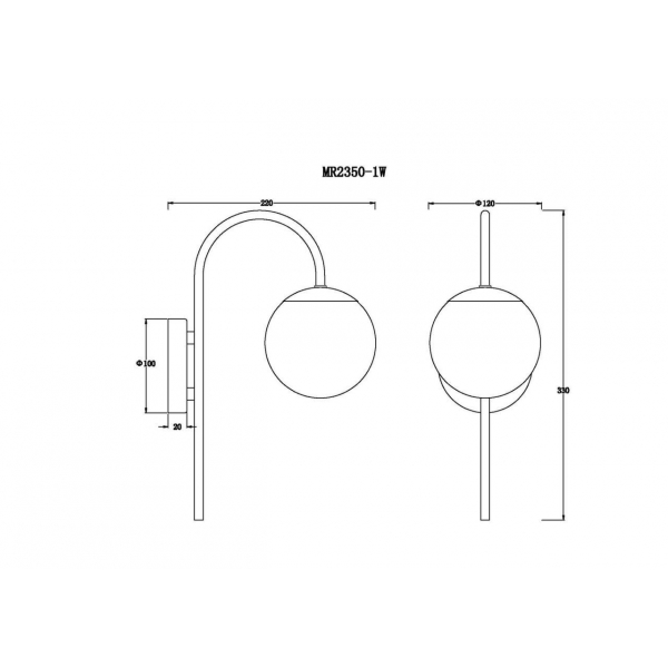 Бра MyFar Cassia MR2350-1W Бра MyFar Cassia MR2350-1W