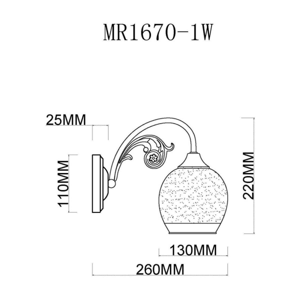 Бра MyFar Nika MR1670-1W Бра MyFar Nika MR1670-1W