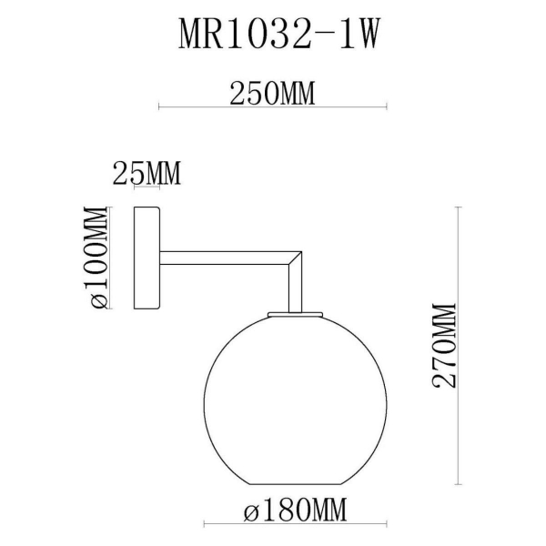 Бра MyFar Stiven MR1032-1W Бра MyFar Stiven MR1032-1W