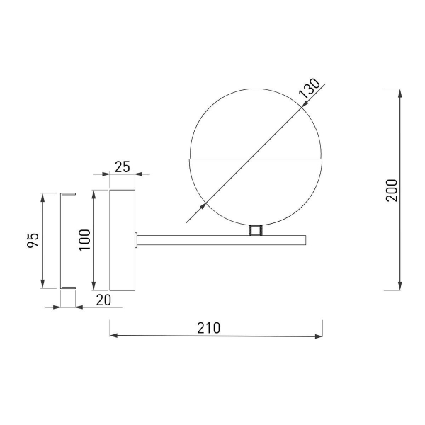 Бра Eurosvet Nuvola 70129/1 латунь Бра Eurosvet Nuvola 70129/1 латунь