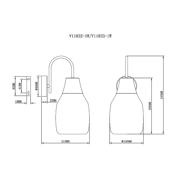 Бра Moderli Adalina V11833-1W