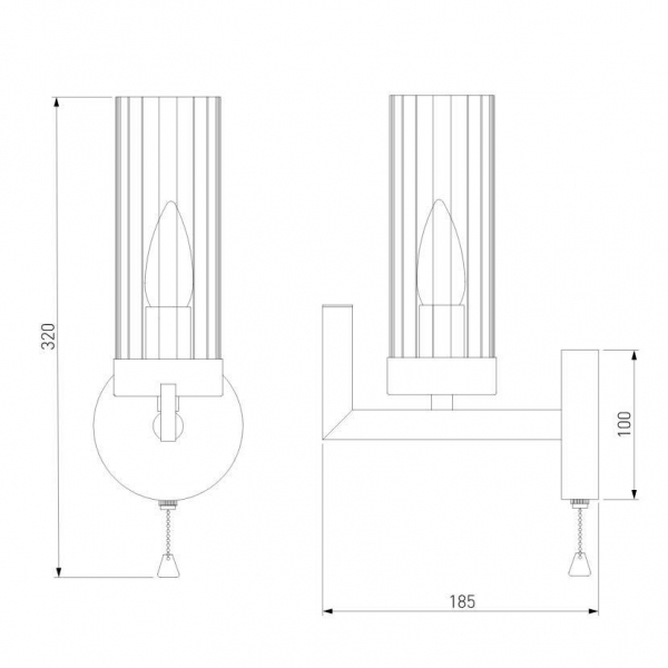 Бра Eurosvet Arganie 60133/1 латунь Бра Eurosvet Arganie 60133/1 латунь