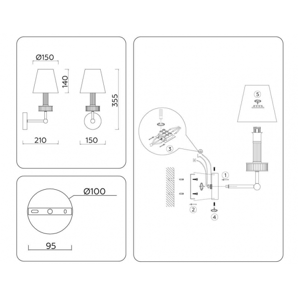 Бра Ambrella light High Light LH71005 Бра Ambrella light High Light LH71005