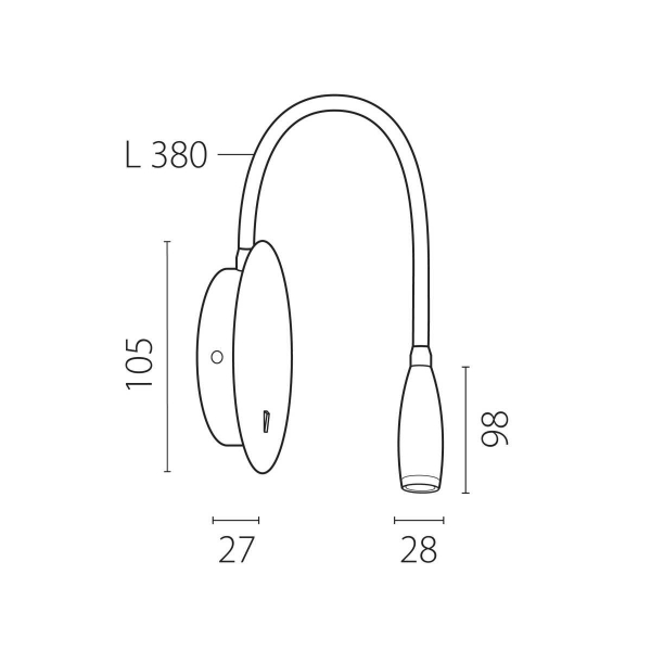 Бра 3W 160LM 3000K, белый Omega Lightstar 200336 Бра 3W 160LM 3000K, белый Omega Lightstar 200336