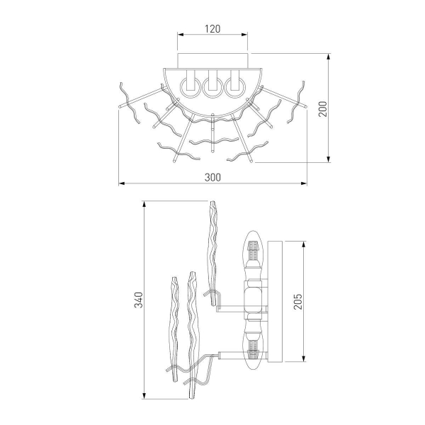 Бра Bogates Leaf 369/3 Бра Bogates Leaf 369/3