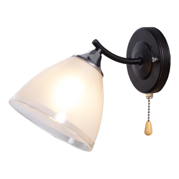 Бра IMEX MD.1092-1-W BK+CH Бра IMEX MD.1092-1-W BK+CH