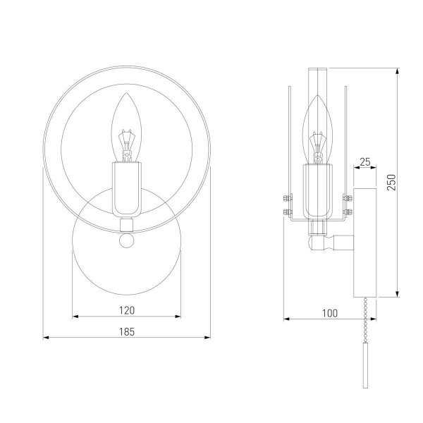 Бра Eurosvet Gallo 70121/1 черный Бра Eurosvet Gallo 70121/1 черный