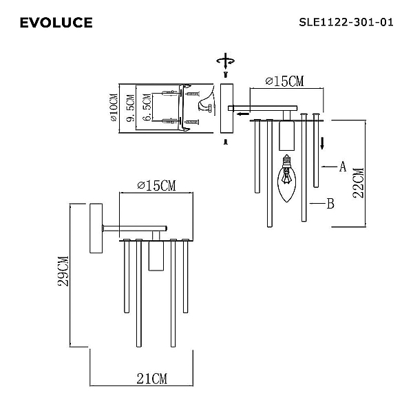 Бра Evoluce Lynden SLE1122-301-01