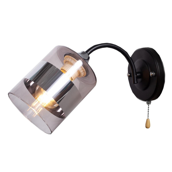 Бра IMEX MD.0877-1-W BK+CH Бра IMEX MD.0877-1-W BK+CH