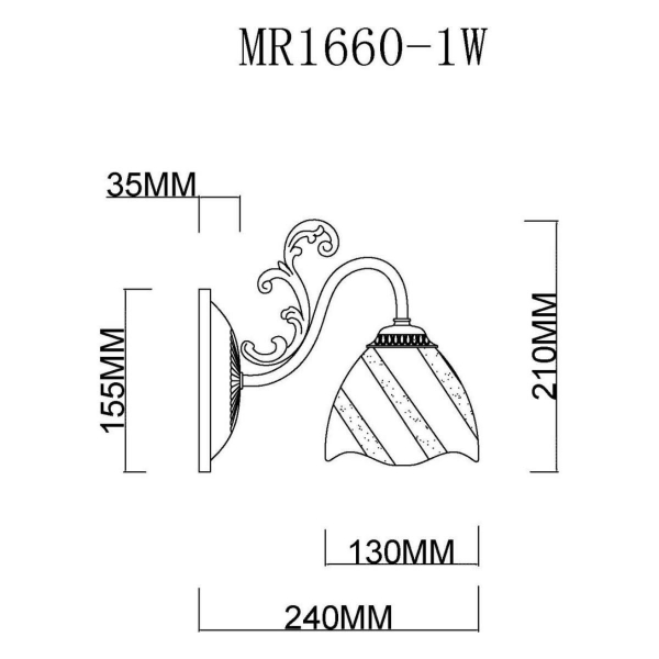 Бра MyFar Nicole MR1660-1W Бра MyFar Nicole MR1660-1W