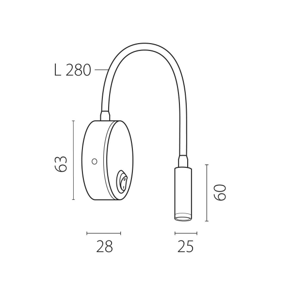Бра 3W 155LM 4000K, черный Omega Lightstar 200247 Бра 3W 155LM 4000K, черный Omega Lightstar 200247