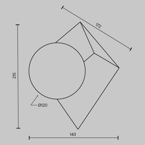 Бра Maytoni MOD445WL-01BS