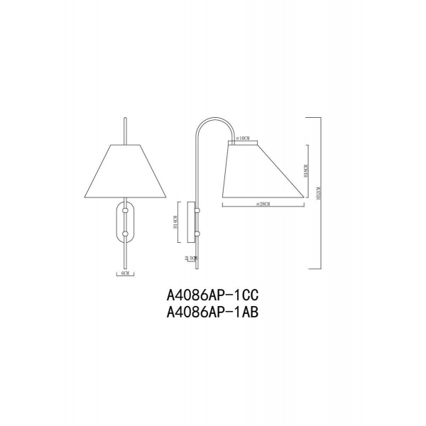 Бра Arte Lamp Rondo A4086AP-1CC Бра Arte Lamp Rondo A4086AP-1CC