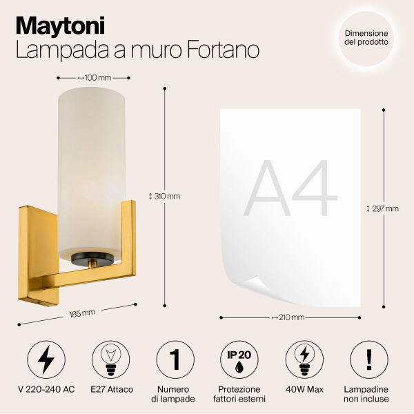 Бра Maytoni Fortano MOD089WL-01BS