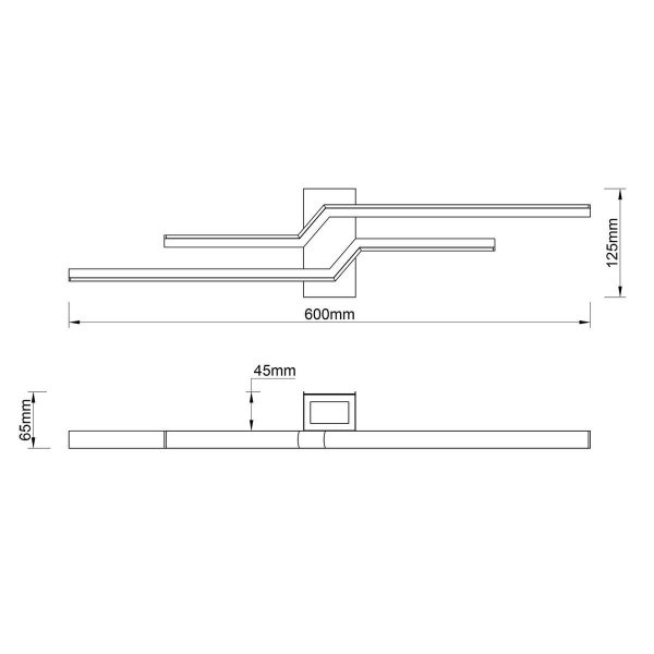 Бра Escada Rail 10219/2LED Black Бра Escada Rail 10219/2LED Black