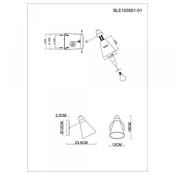 Бра Evoluce Biane SLE103501-01 Бра Evoluce Biane SLE103501-01