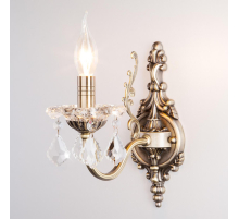 Бра Eurosvet 3281/1 античная бронза/прозрачный хрусталь Strotskis